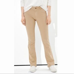AE stretch kick bootcut pant khaki